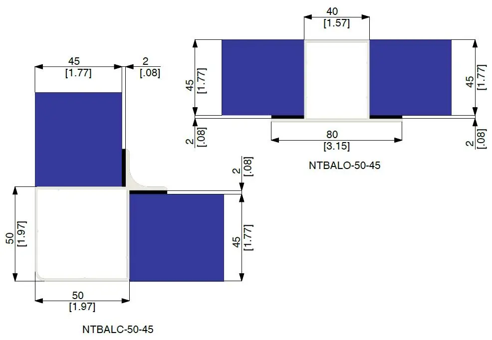 Non-Thermal Break Profile with Thermal Break Joiner System Section Profile Configuration